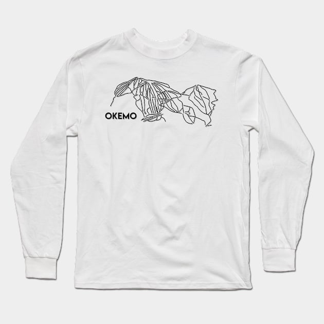 Okemo VT Trail Map | Okemo Ski Resort Trails Long Sleeve T-Shirt by emilystp23